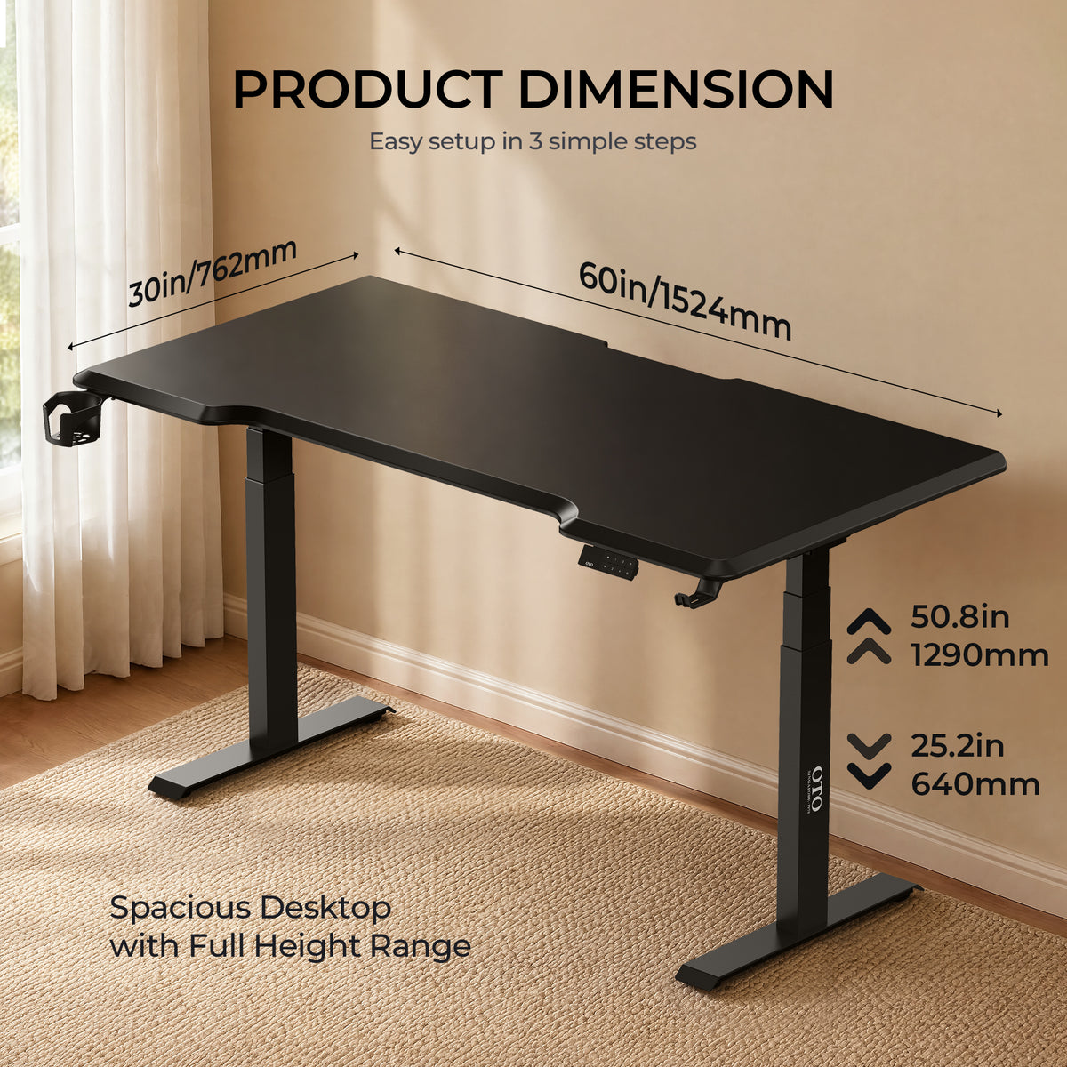 OTO LiftDesk 5 Electric Height Adjustable Standing Desk