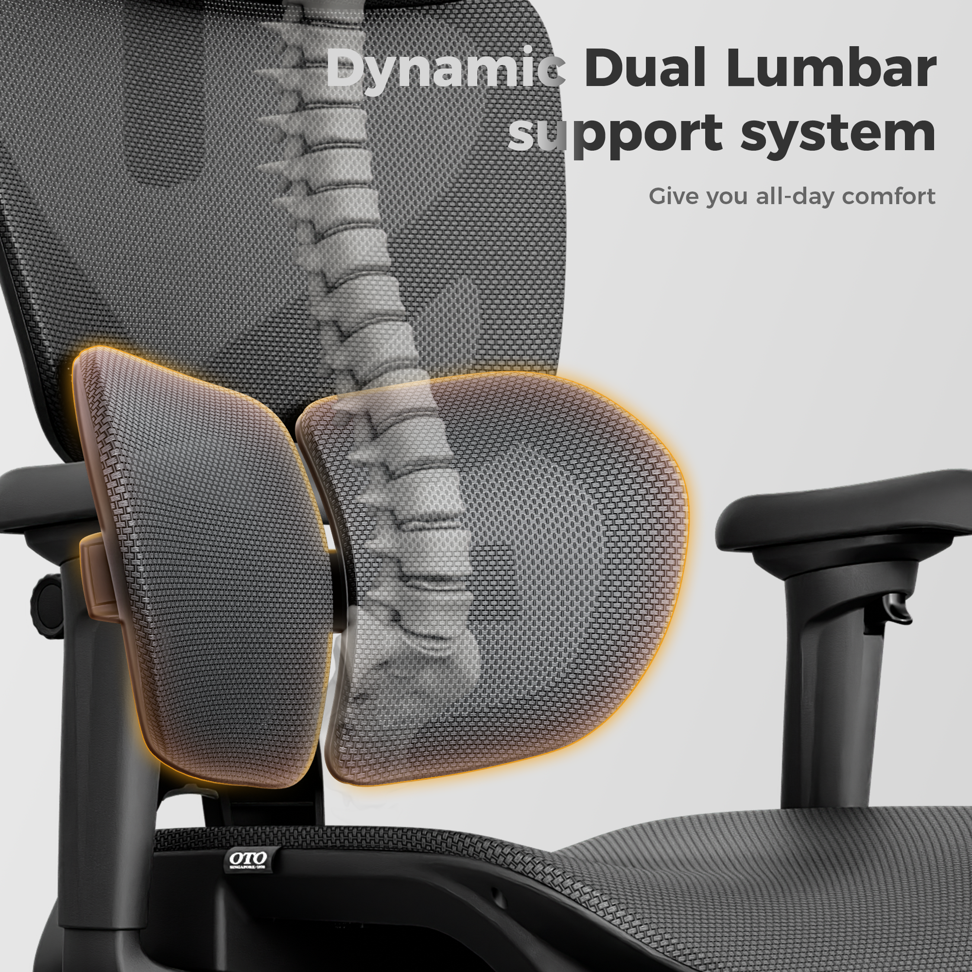 OTO Zenpex Ergonomic Office Chair for Home Office & Gaming - Black