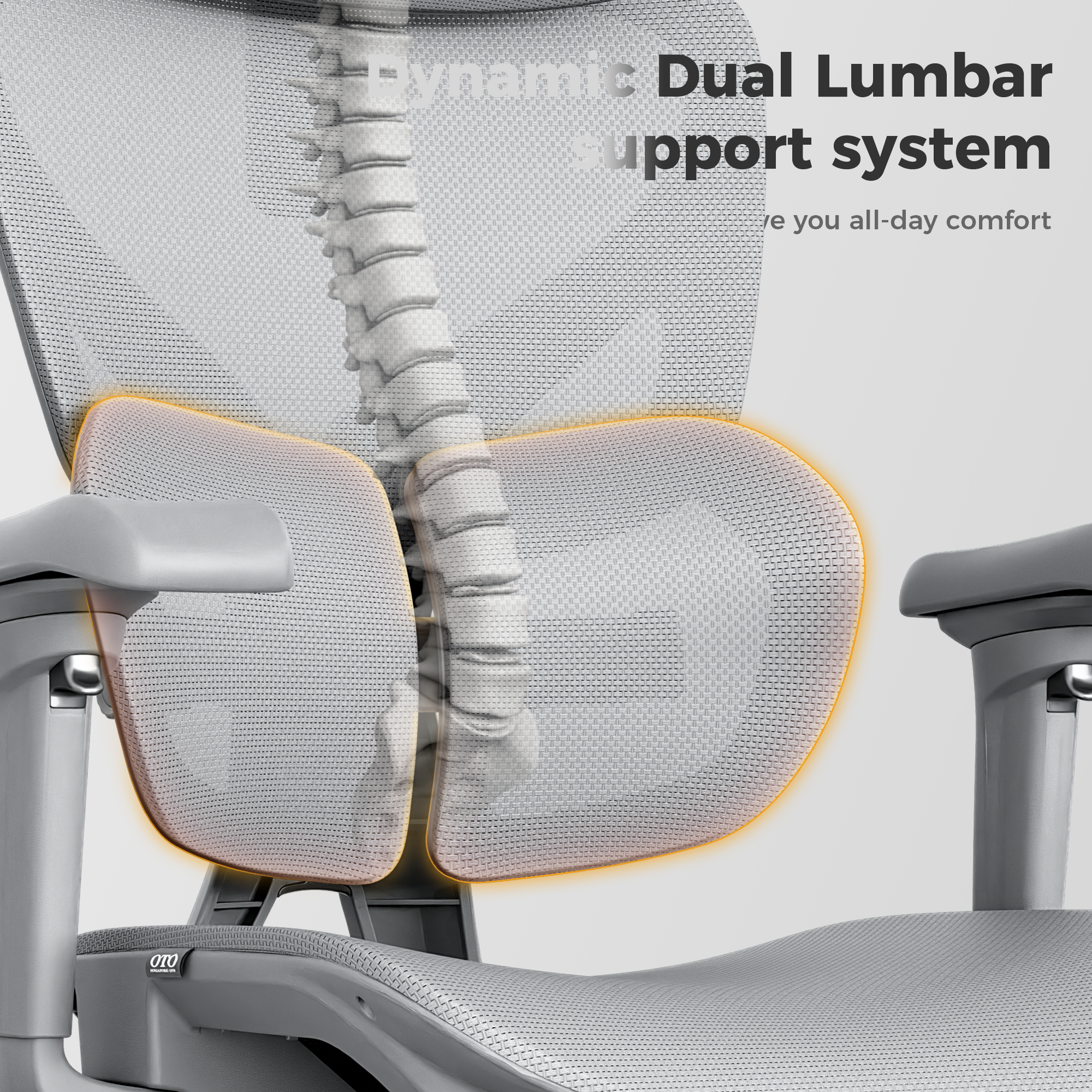 OTO Zenpex Ergonomic Office Chair for Home Office & Gaming - Gray