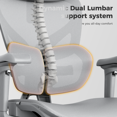 OTO Zenpex Ergonomic Office Chair for Home Office & Gaming - Gray