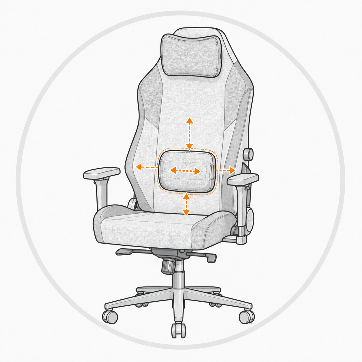 4-Way Lumbar Support
