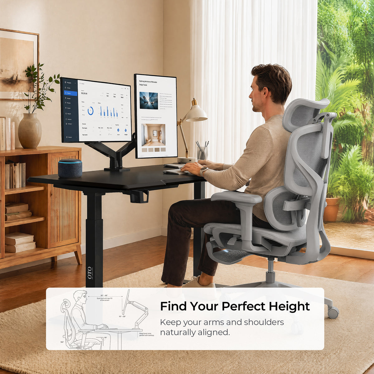 OTO LiftDesk 5 Electric Height Adjustable Standing Desk