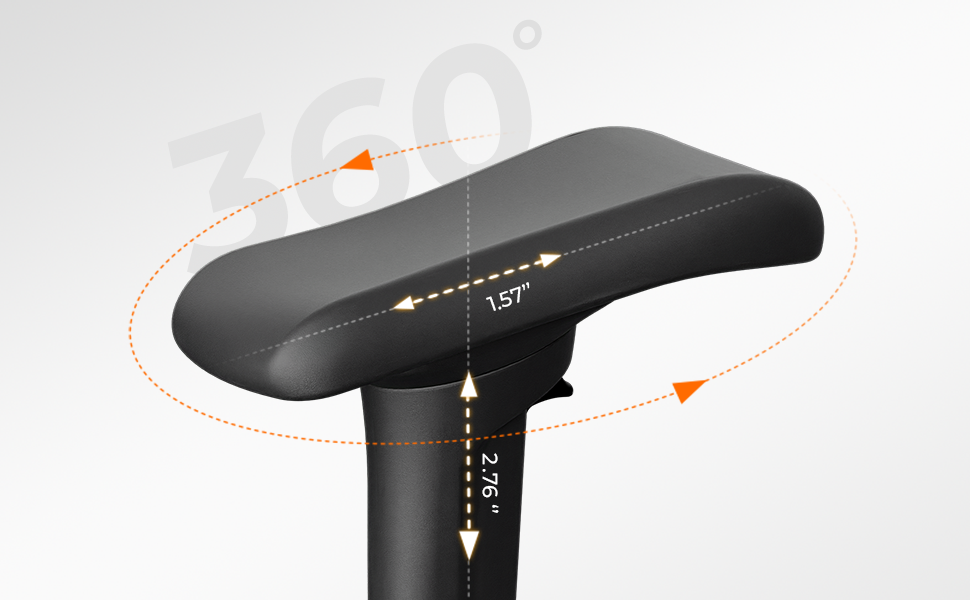 360° armrest adjustment for a more natural fit.
