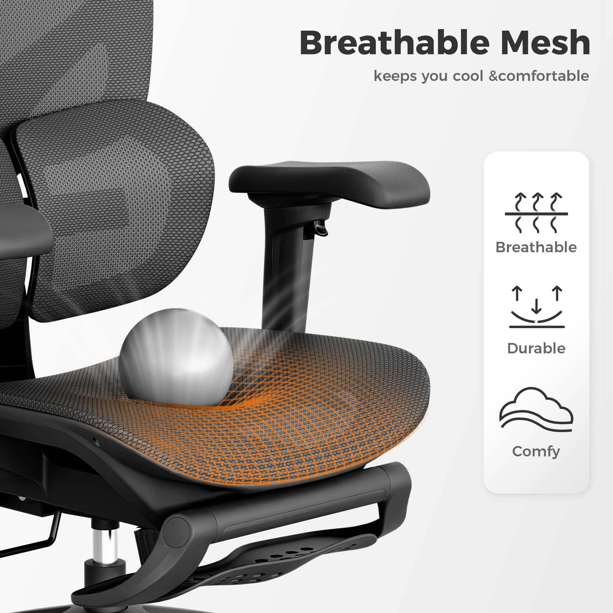 OTO Zenpex Ergonomic Office Chair for Home Office & Gaming - Black