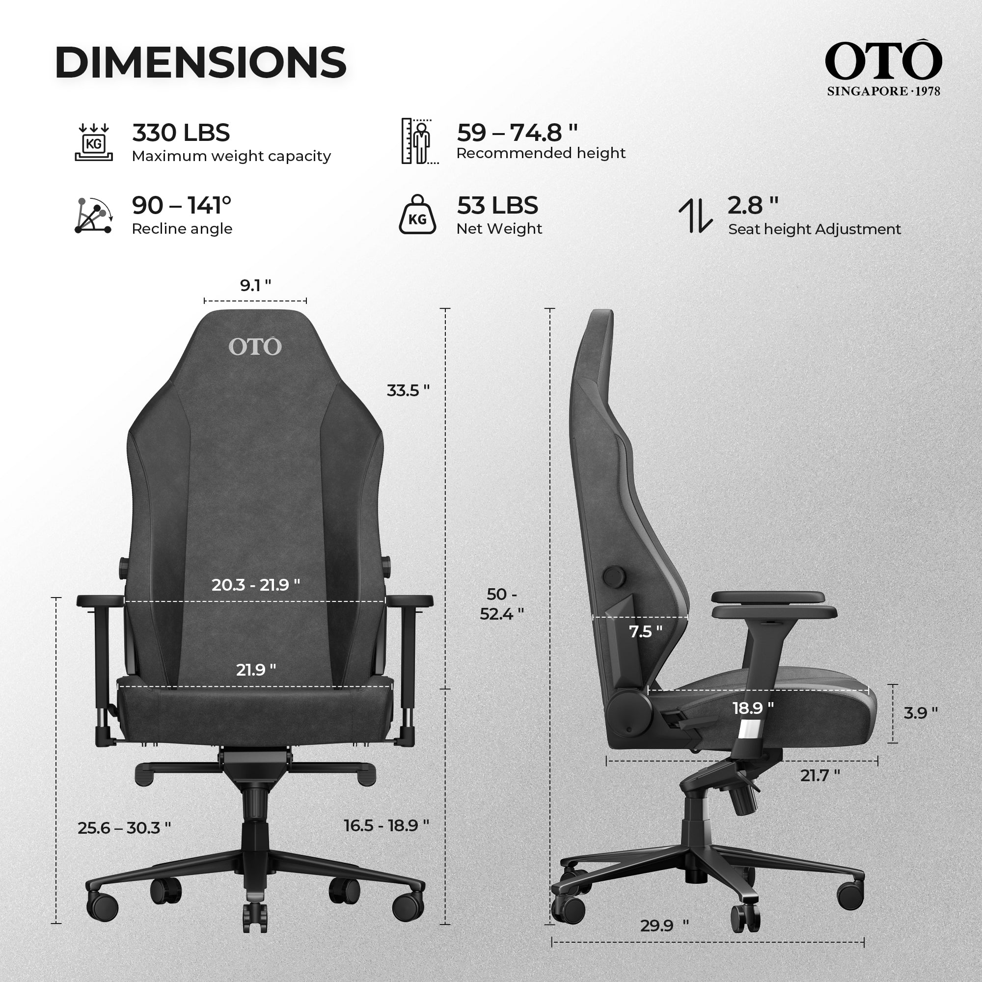 OTO Arena 3 Pet-Friendly Ergonomic Gaming Chair